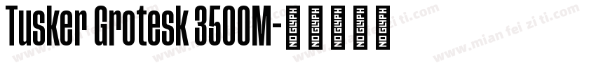 Tusker Grotesk 3500M字体转换